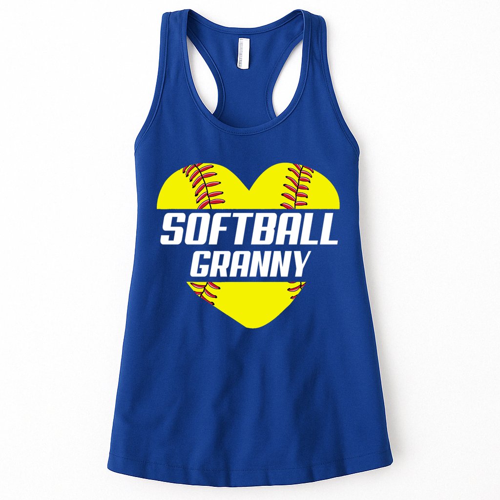Softball Player Family Funny Gift Softball Granny Heart Gift Womens Tank Top