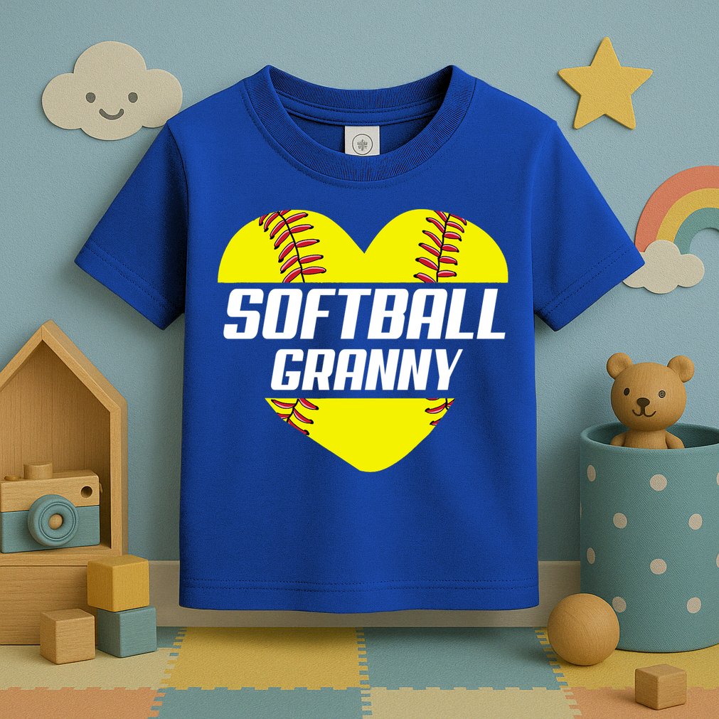 Softball Player Family Funny Gift Softball Granny Heart Gift Toddler T-Shirt