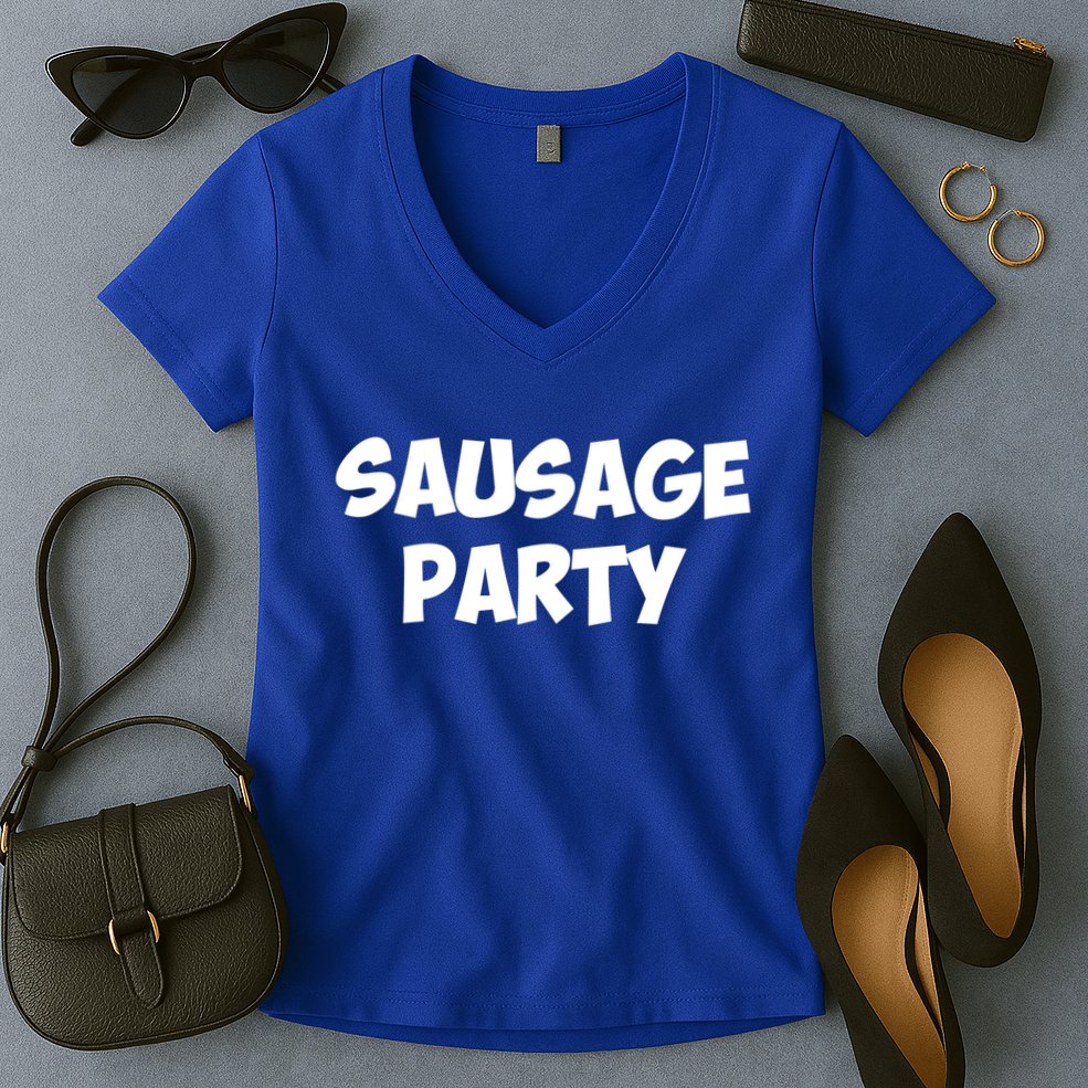 Sausage Party Funny Gift Women's V-Neck T-Shirt