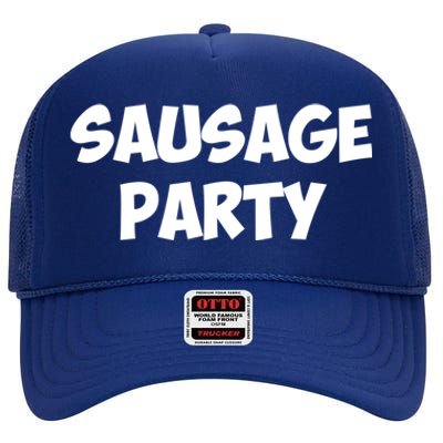 Sausage Party Funny Gift High Crown Mesh Back Trucker Hat