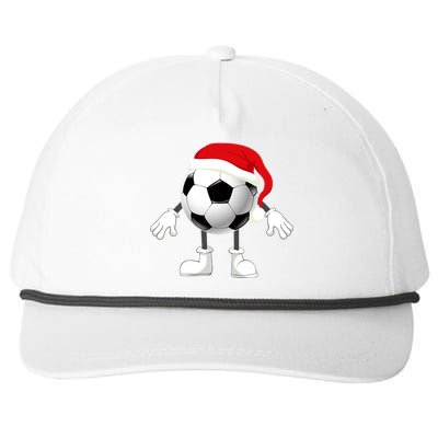 Soccer Player Footballer Santa Claus Christmas Xmas Gift Snapback Five-Panel Rope Hat