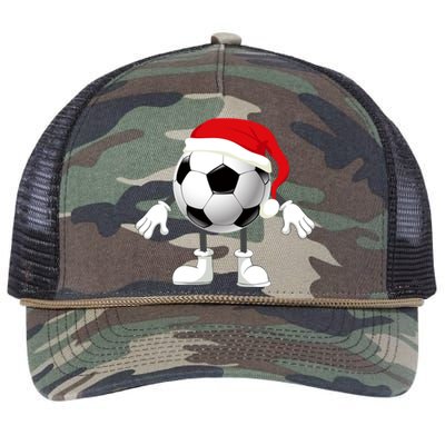 Soccer Player Footballer Santa Claus Christmas Xmas Gift Retro Rope Trucker Hat Cap