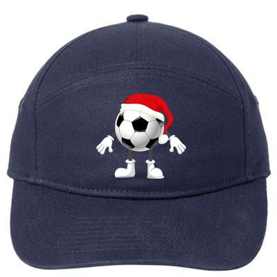 Soccer Player Footballer Santa Claus Christmas Xmas Gift 7-Panel Snapback Hat