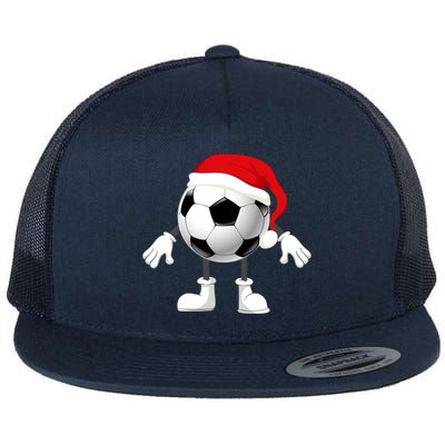 Soccer Player Footballer Santa Claus Christmas Xmas Gift Flat Bill Trucker Hat