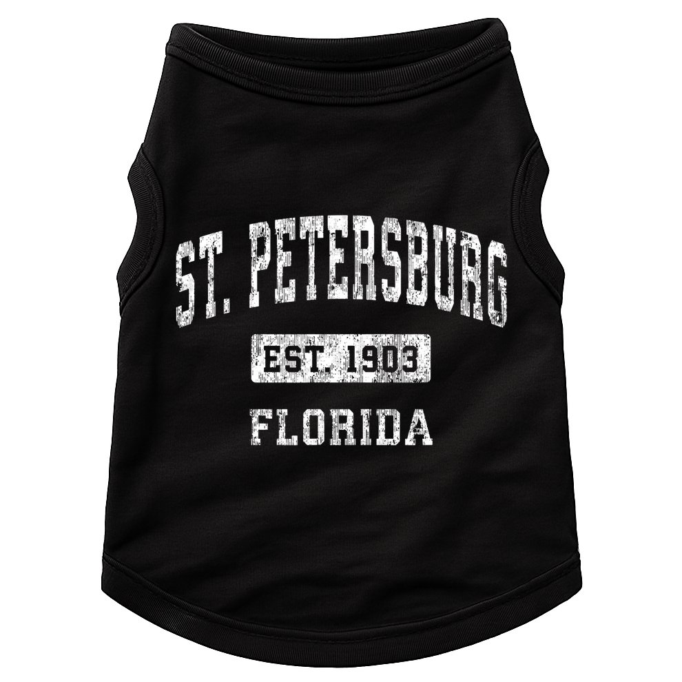 St. Petersburg Florida Fl Vintage Established Sports Doggie Tank