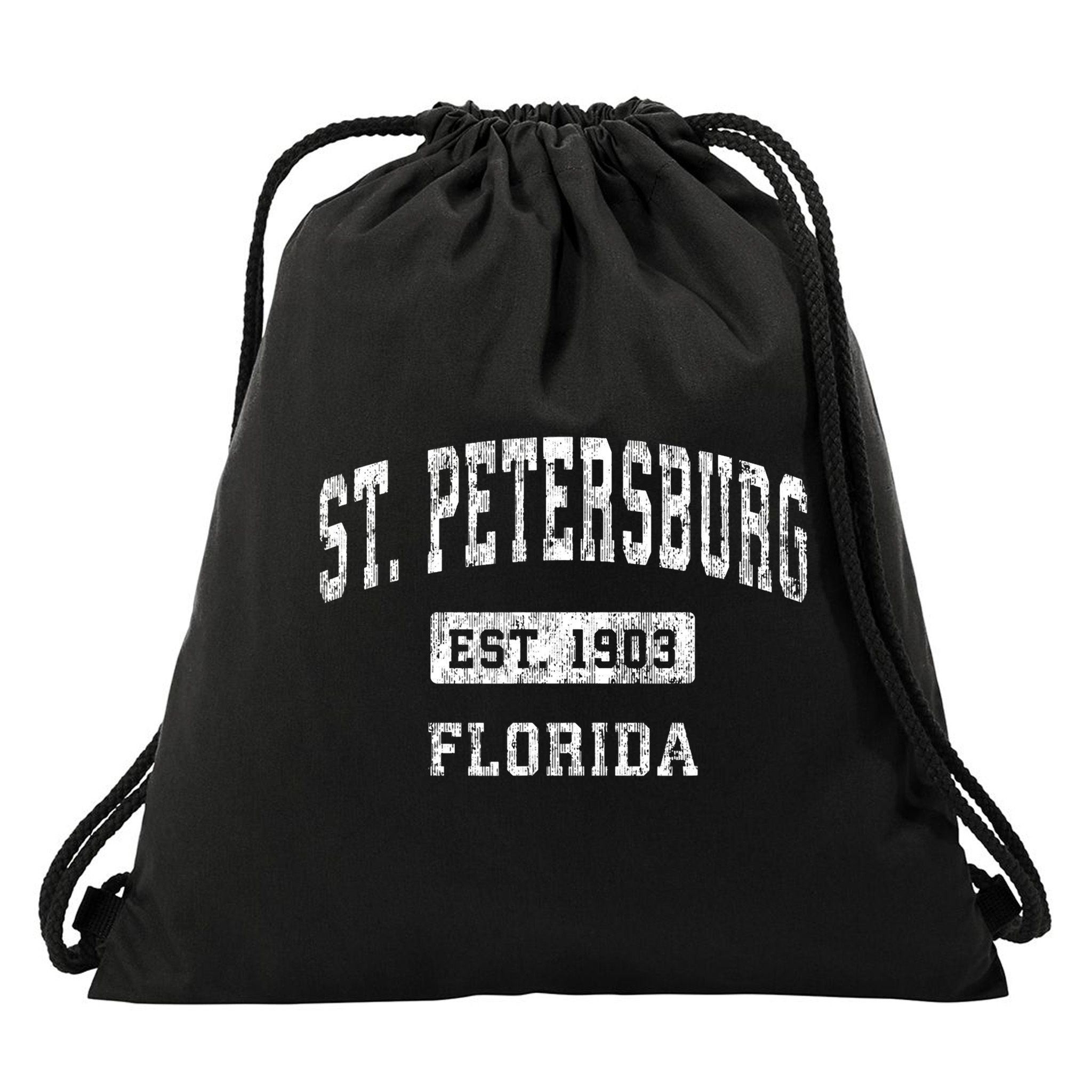 St. Petersburg Florida Fl Vintage Established Sports Drawstring Bag