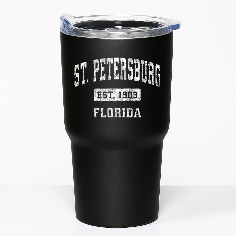 St. Petersburg Florida Fl Vintage Established Sports Tumbler