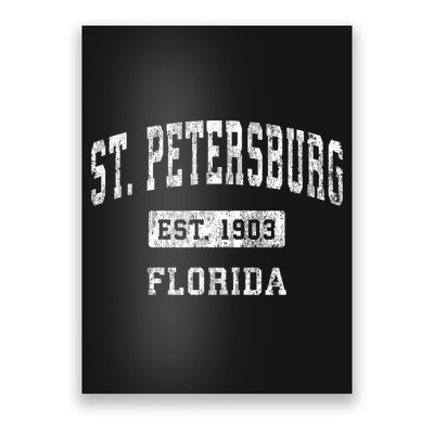 St. Petersburg Florida Fl Vintage Established Sports Poster
