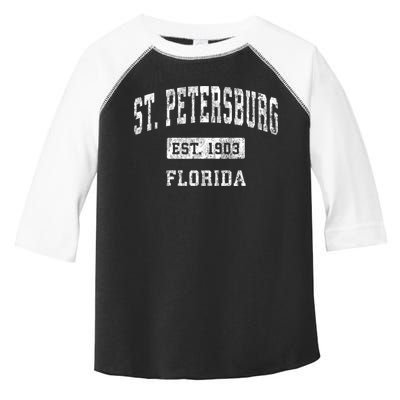 St. Petersburg Florida Fl Vintage Established Sports Toddler Fine Jersey T-Shirt