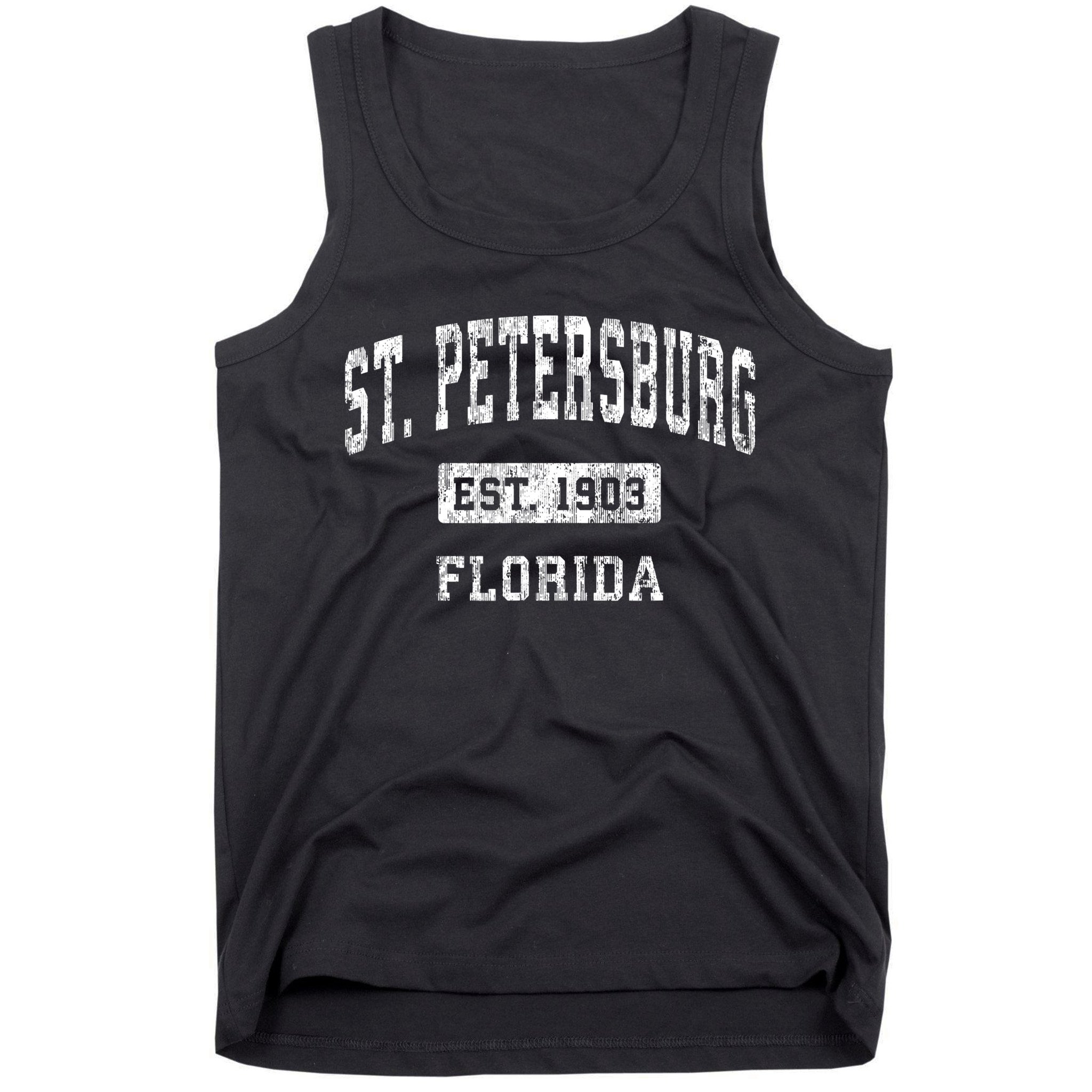 St. Petersburg Florida Fl Vintage Established Sports Tank Top