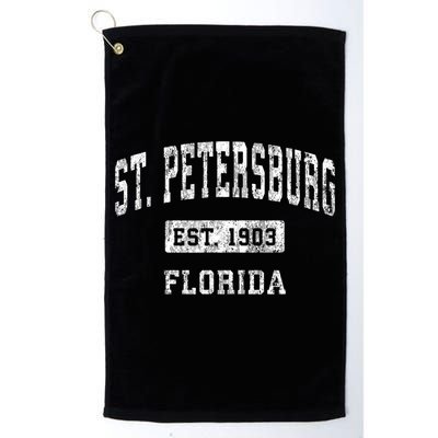 St. Petersburg Florida Fl Vintage Established Sports Golf Towel