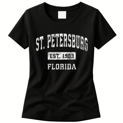 St. Petersburg Florida Fl Vintage Established Sports Womens T-Shirt