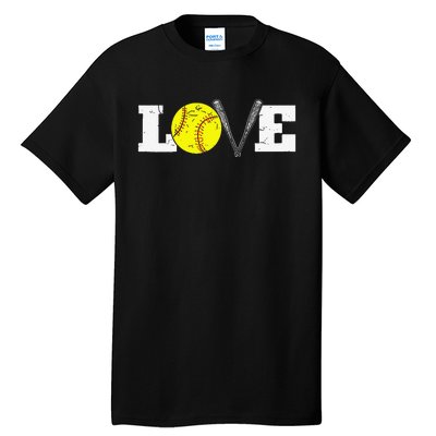 Softball Player Funny  Softball Love Tall T-Shirt