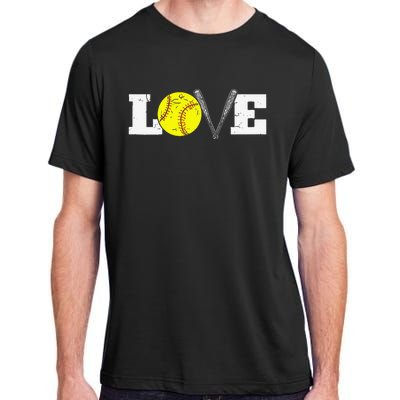 Softball Player Funny  Softball Love Adult ChromaSoft Performance T-Shirt