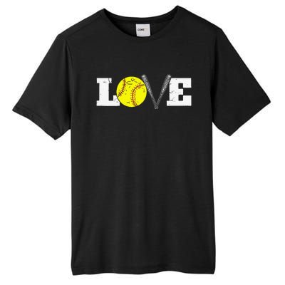 Softball Player Funny  Softball Love Tall Fusion ChromaSoft Performance T-Shirt