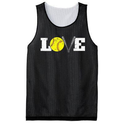 Softball Player Funny  Softball Love Mesh Reversible Basketball Jersey Tank