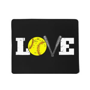 Softball Player Funny  Softball Love Mousepad