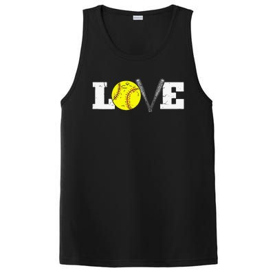 Softball Player Funny  Softball Love PosiCharge Competitor Tank