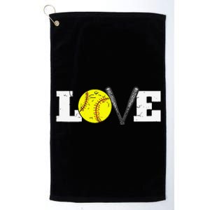 Softball Player Funny  Softball Love Platinum Collection Golf Towel