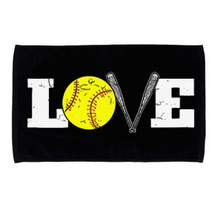 Softball Player Funny  Softball Love Microfiber Hand Towel