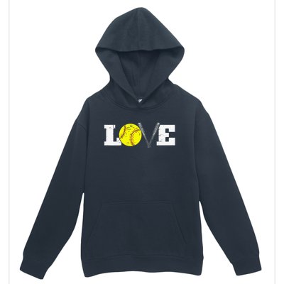 Softball Player Funny  Softball Love Urban Pullover Hoodie