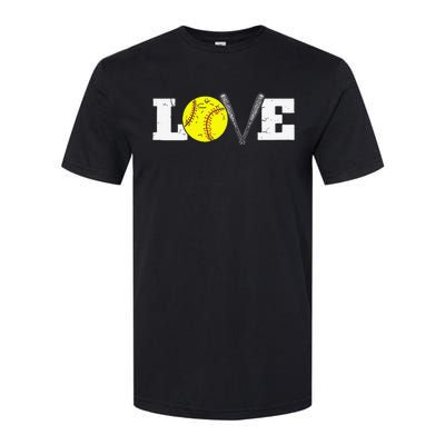 Softball Player Funny  Softball Love Softstyle CVC T-Shirt