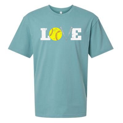 Softball Player Funny  Softball Love Sueded Cloud Jersey T-Shirt