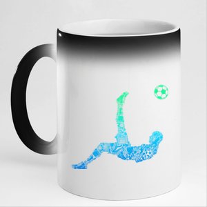 Soccer Players Funny Gift 11oz Black Color Changing Mug