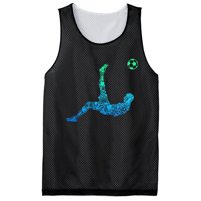 Soccer Players Funny Gift Mesh Reversible Basketball Jersey Tank