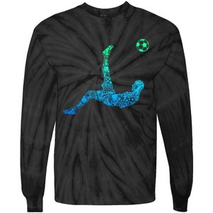 Soccer Players Funny Gift Tie-Dye Long Sleeve Shirt