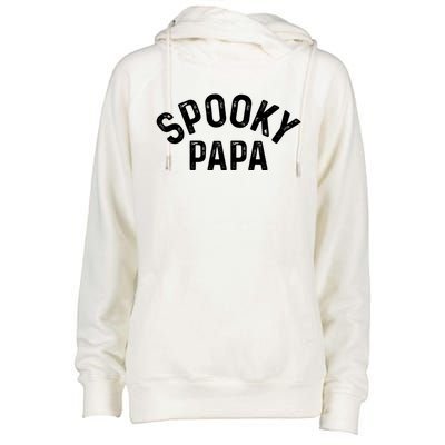 Spooky Papa Family Matching Halloween Dad Grandpa Costume Gift Womens Funnel Neck Pullover Hood