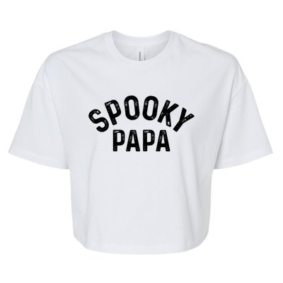 Spooky Papa Family Matching Halloween Dad Grandpa Costume Gift Bella+Canvas Jersey Crop Tee