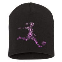 Soccer Player  funny soccer coach team Short Acrylic Beanie