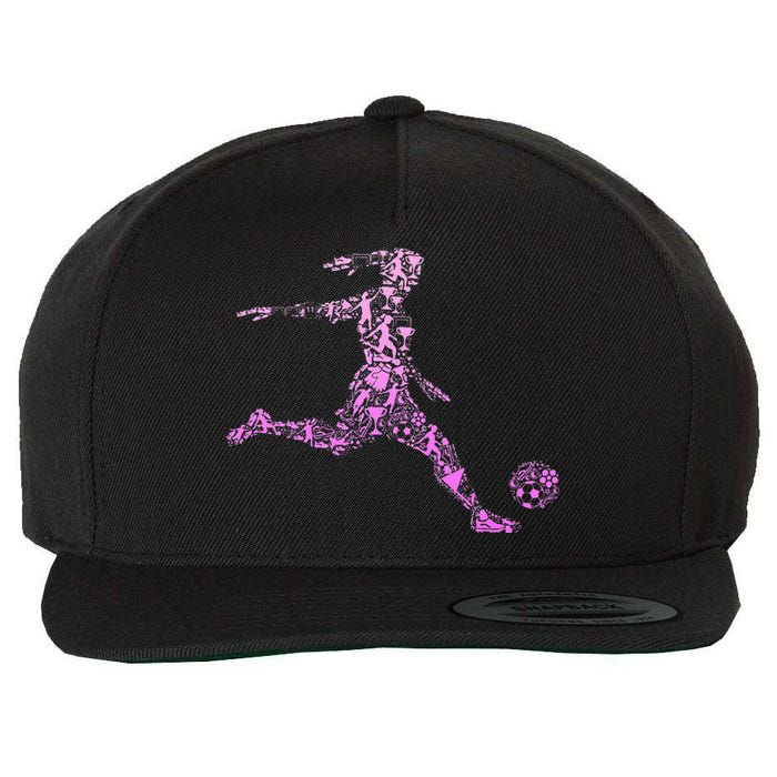 Soccer Player  funny soccer coach team Wool Snapback Cap