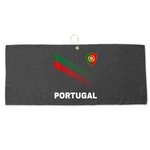 Soccer Portugal Flag For Soccer Lover Large Microfiber Waffle Golf Towel