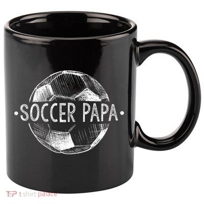Soccer Papa Family Matching Team Player Gift Sport Lover Dad 11oz C Handle Ceramic Mug