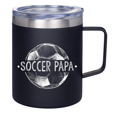 Soccer Papa Family Matching Team Player Gift Sport Lover Dad 12oz Stainless Steel Coffee Mug