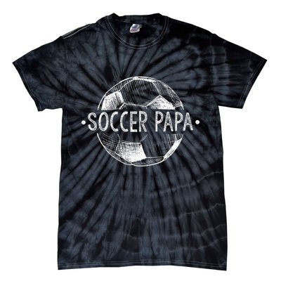 Soccer Papa Family Matching Team Player Gift Sport Lover Dad Tie-Dye T-Shirt