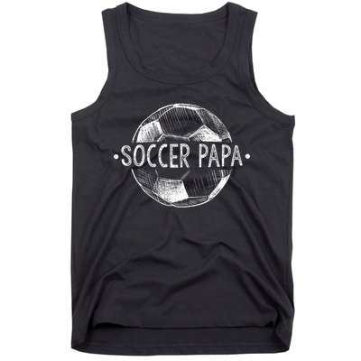 Soccer Papa Family Matching Team Player Gift Sport Lover Dad Tank Top