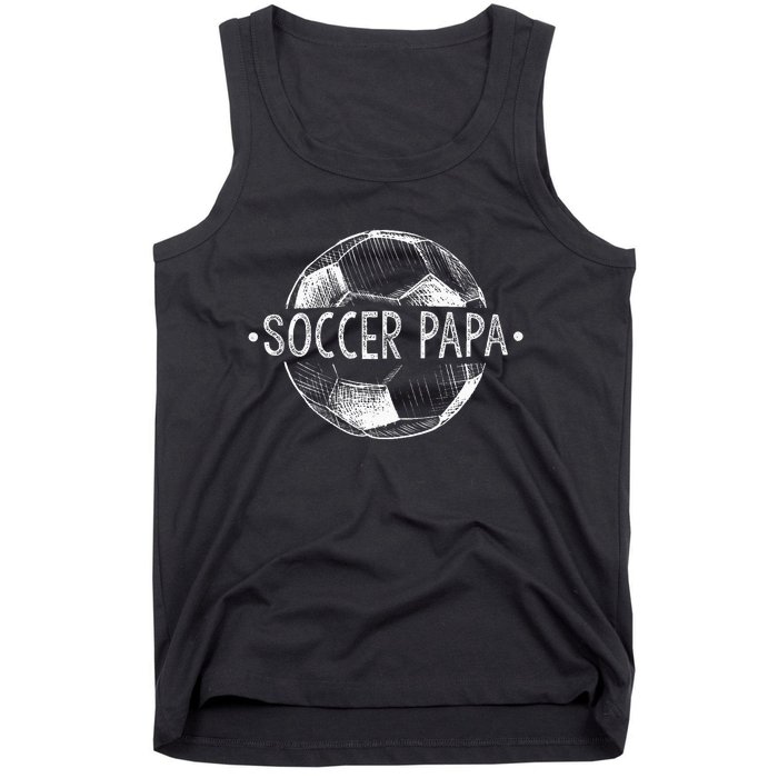 Soccer Papa Family Matching Team Player Gift Sport Lover Dad Tank Top