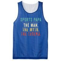 Sports Papa Fathers Day Sports Papa Myth Legend Gift Mesh Reversible Basketball Jersey Tank