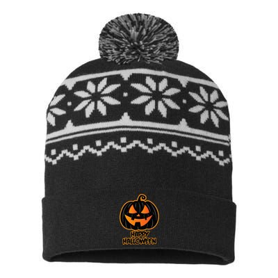 Spooky Pumpkin Fun for Halloween USA-Made Snowflake Beanie