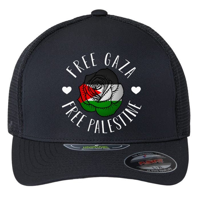 Support Palestine's Freedom with the Arabic Flag Flexfit Unipanel Trucker Cap