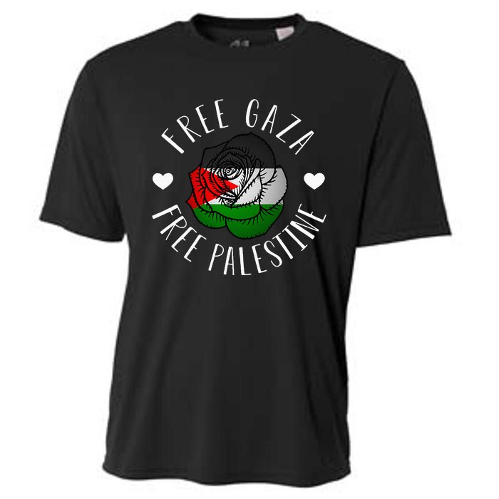 Support Palestine's Freedom with the Arabic Flag Cooling Performance Crew T-Shirt