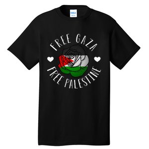 Support Palestine's Freedom with the Arabic Flag Tall T-Shirt