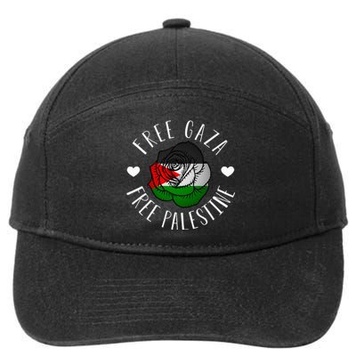 Support Palestine's Freedom with the Arabic Flag 7-Panel Snapback Hat