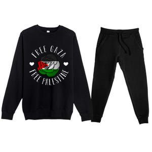 Support Palestine's Freedom with the Arabic Flag Premium Crewneck Sweatsuit Set