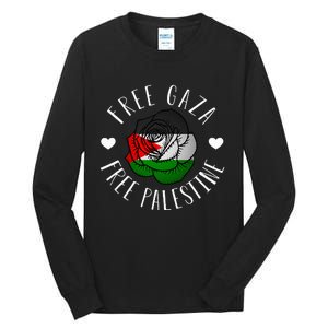 Support Palestine's Freedom with the Arabic Flag Tall Long Sleeve T-Shirt