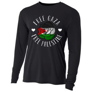 Support Palestine's Freedom with the Arabic Flag Cooling Performance Long Sleeve Crew