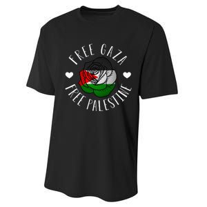 Support Palestine's Freedom with the Arabic Flag Performance Sprint T-Shirt